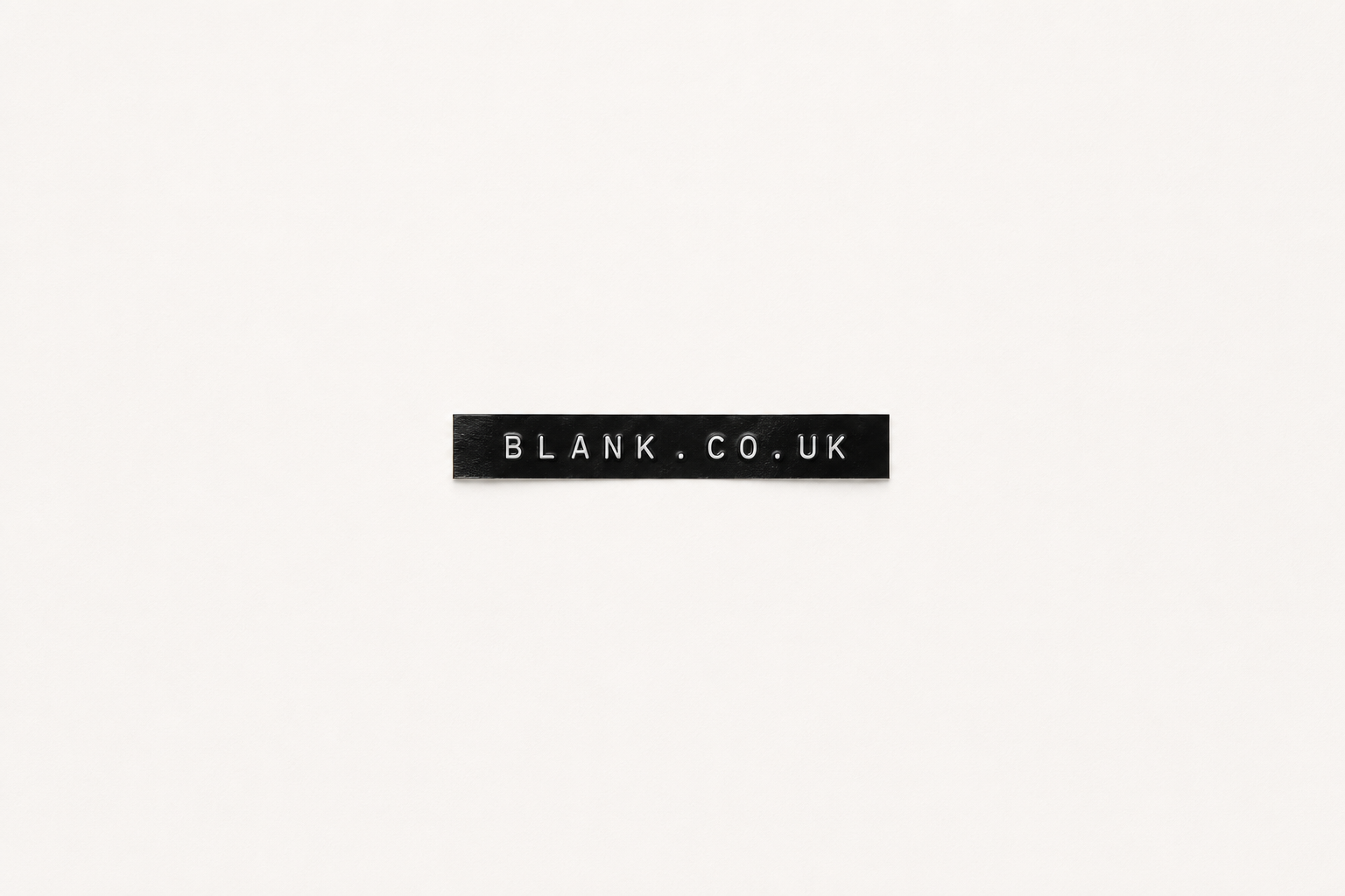 Blank.co.uk embossed black label